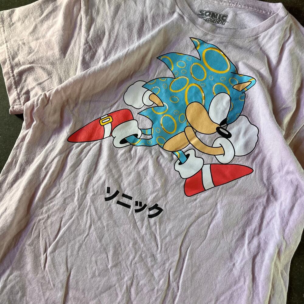 Y2K sonic the hedgehog Japanese ring pink graphic t-shirt men’s medium